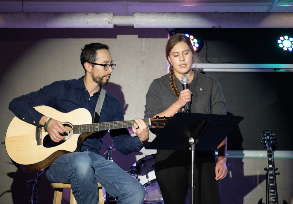 (For social media) 10.4.24 From L-R 
Brandon Martinez and junior, Sarah Spini performing "Riptide," by Vance Joy. 